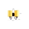 Delbert Yellow Fabric Wall Light