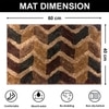 Luxe Home Macau Zigzag Bath Mat (40x60 cm)- Taupe