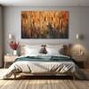 The Castle Decor Abstract Wall Painting Wooden Framed Digital Painting 27x48 Inch