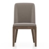 Anderson Solid Wood Single Dining Chair in Danish Walnut Finish With Shitake Beige Colour