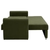 Baruna 3 Seater Velvet Pull Out Sofa Cum Bed with Storage In Green Color