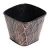 Metal Table Planters With Tray Set Of 4 In Copper And Black Colour