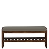 Seljord Solid Wood Shoe Rack with Seating in Walnut Brown finish