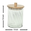 Ireka Homes Twist Glass Canister with Airtight Wooden Lid – Food Storage (5 x 7.5 in)