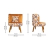 Easy Lounge Chair with Cushion in Golden Color