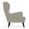 Genoa Wing Chair in  Monochrome Paisley Colour