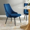 Sumra Solid Wood Accent Chair in Blue Colour