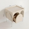 Arco Wood Side Table in Beige Colour