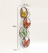 W-Lilly Abstract Metal Wall Decor in Multicolor Set of 1
