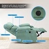 Helios Fabric One Seater Motorised Recliner with Rocking Revolving & Cup Holder in Green Colour