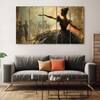 The Castle Decor Woman Abstract Wall Painting Wooden Framed 27x48 Inch (Style 3)