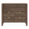 Toledo Solid Wood Chest of 6 Drawers In Danish Walnut Finish