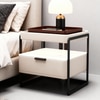 Casa Metal Side Table in Cream Colour