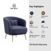 CITIUM Fabric Accent Chair in Blue Colour