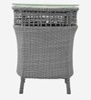 Perth Wicker Table And Chair Set In Grey Dual Tone Finish