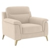 Niwara Velvet 1 Seater  sofa in Beige color
