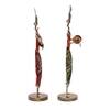 Desert Art Metal Handpainted Akhira Musician Showpiece Set of 2
