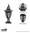 MILANO Black Finish Outdoor Pedestal Gate Light