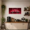 The Castle Decor Red Porsche GT3 Sports Car Wall Art Set of 3 14x20 Inch