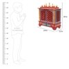 D'Dass Sheesham and Mdf Wooden Home Temple For Pooja Mandir For Home