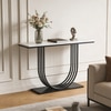 Black Metal Console Table in Black Colour