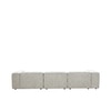 Elegantedge Wood Right Aligned 3-Seater With Upholstery Non Storage Sofa In White Colour