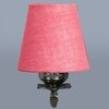 Devansh Metal Electric Wall Light in Antique Gold Colour with Pink Shade Count of 1 Light