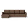 Apollo Compact Sofa (Colour : Mocha, Cushion : Soft, Back Type : Regular, Seating Capacity : Left Aligned 3 Seater + Left Aligned Chaise + Ottoman)