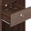 Hilton 4 Doors 2 Drawers Wardrobe With Mirror and Lock - Chestnut Acacia