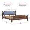 Regal Shesham Solid Wood Queen Size Bed Non Storage Bed In Provincia Teak Finish