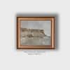 Artistry Beige Blue Antique Rustic Muted Landscapewall Canvas Wall Prints Set of 1 Multicolor Matte