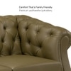 Fairmont 3 Seater Leatherette Sole in Olive Green Colour