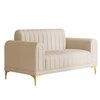 Josbert Velvet 2 Seater Sofa In  Cream Colour