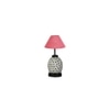 Braelynn Pink Jute Glass Table lamp with Iron Base