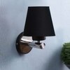 Devansh Metal Electric Wall Light in Black Colour with Black Shade Count of 1 Light