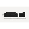 Cacef 3 Seater Pull Out Sofa cum Bed  in Black Colour