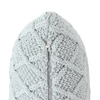 Shannon Cool Grey Knit Cotton Cushion Cover  12X20  Inches