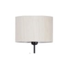 Avalon Off White Fabric Floor Lamp with Black Iron Base