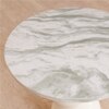 Kaba Arc Solid Wood Side Table in White Colour