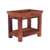 Simple Solid Wood Bedside Table in Teak Finish