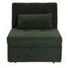 Evenie 1 Seater Pull Out Sofa cum Bed  in Olive Green Colour