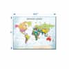 Truss Blue World Map Canvas Wall Prints Canvas Wall Prints Set of 2 Multicolor Matte