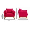 Lorentz Boucle Fabric Lounge Chair in Red Colour