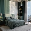Stoa Paris Super King Size 100% Cotton Bedsheet with 2 Pillow Covers  Size Green Charcoal