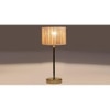 Bamboo Shade with Metal Gold Table Lamp