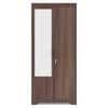 Hilton 2 Door Wardrobe With Mirror and Lock Without Drawer in Chestnut Acacia Finish