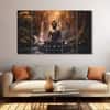 The Castle Decor Lord Buddha Meditation Wall Art Framed Painting 27x48 Inch (Style 14)