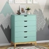 Calla Chest of Five Drawers Finish- Mint Green