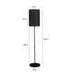 Montgomery Black Cotton Shade Floor Lamp