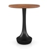 Calla Solid Wood Side Tables Set of 2 in Dual Tone Amber Walnut and Black Finish